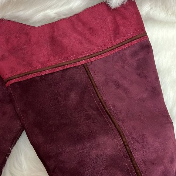 CLOUDWALKERS by AVENUE Sofie Purple Tall Heeled Boots Wide Calf sz 12 W BIN 18 - Picture 4 of 7